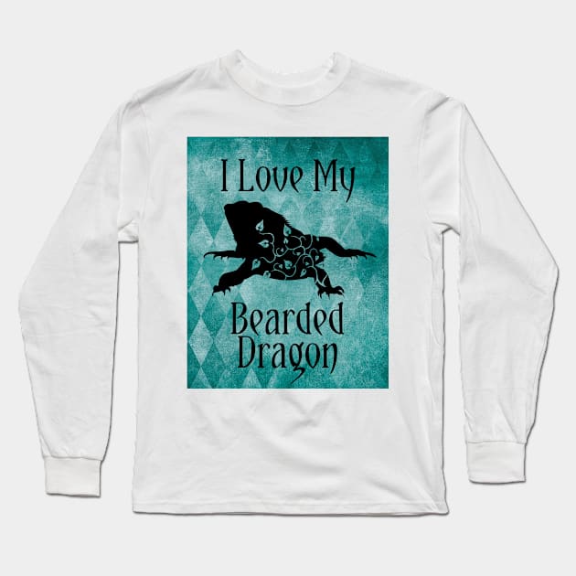 Bearded Dragon - I Love My Bearded Dragon Long Sleeve T-Shirt by allthumbs